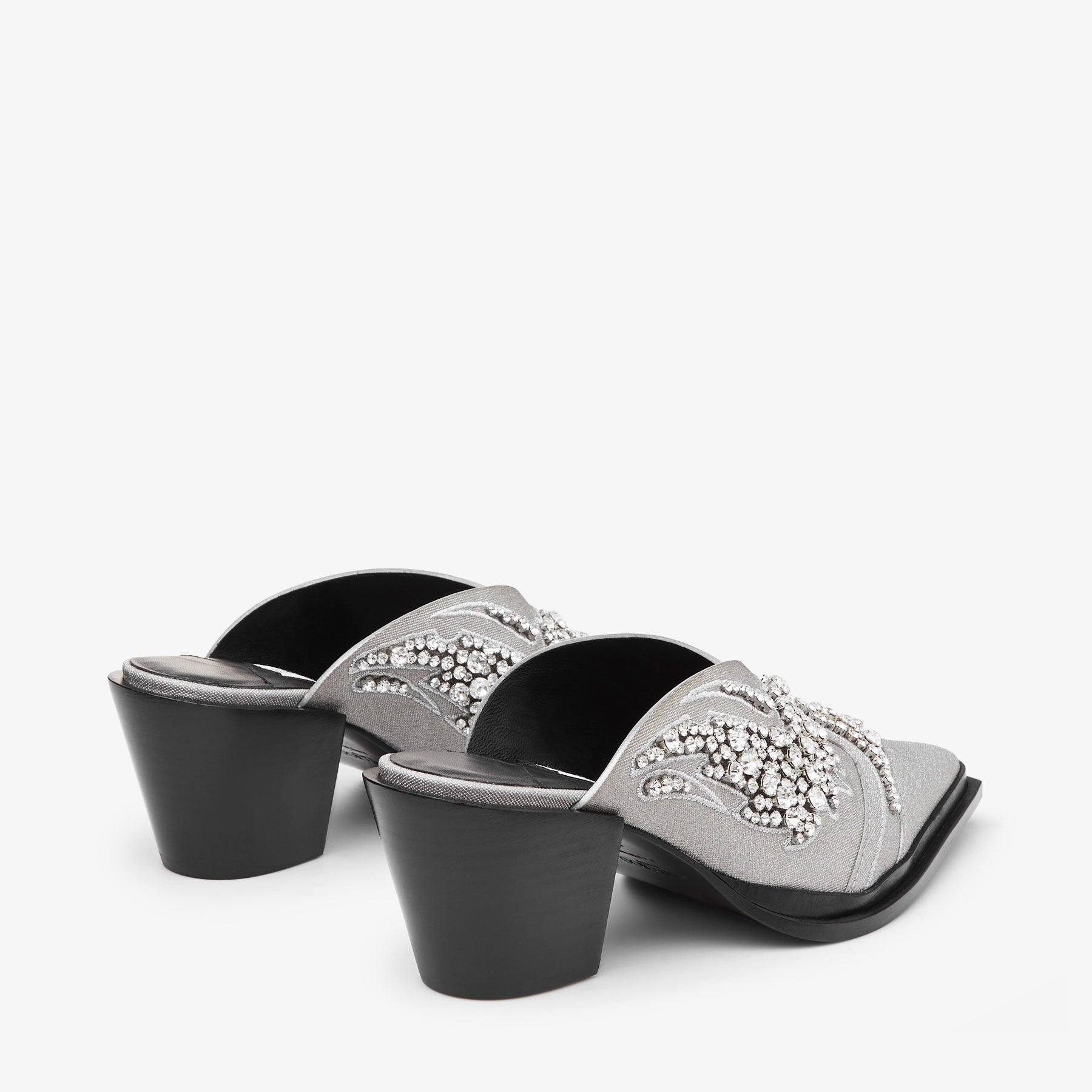Cece glitter mules with crystals 60 - Silver Mix