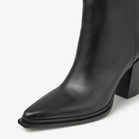 Cece 80 leather thigh boots - Black