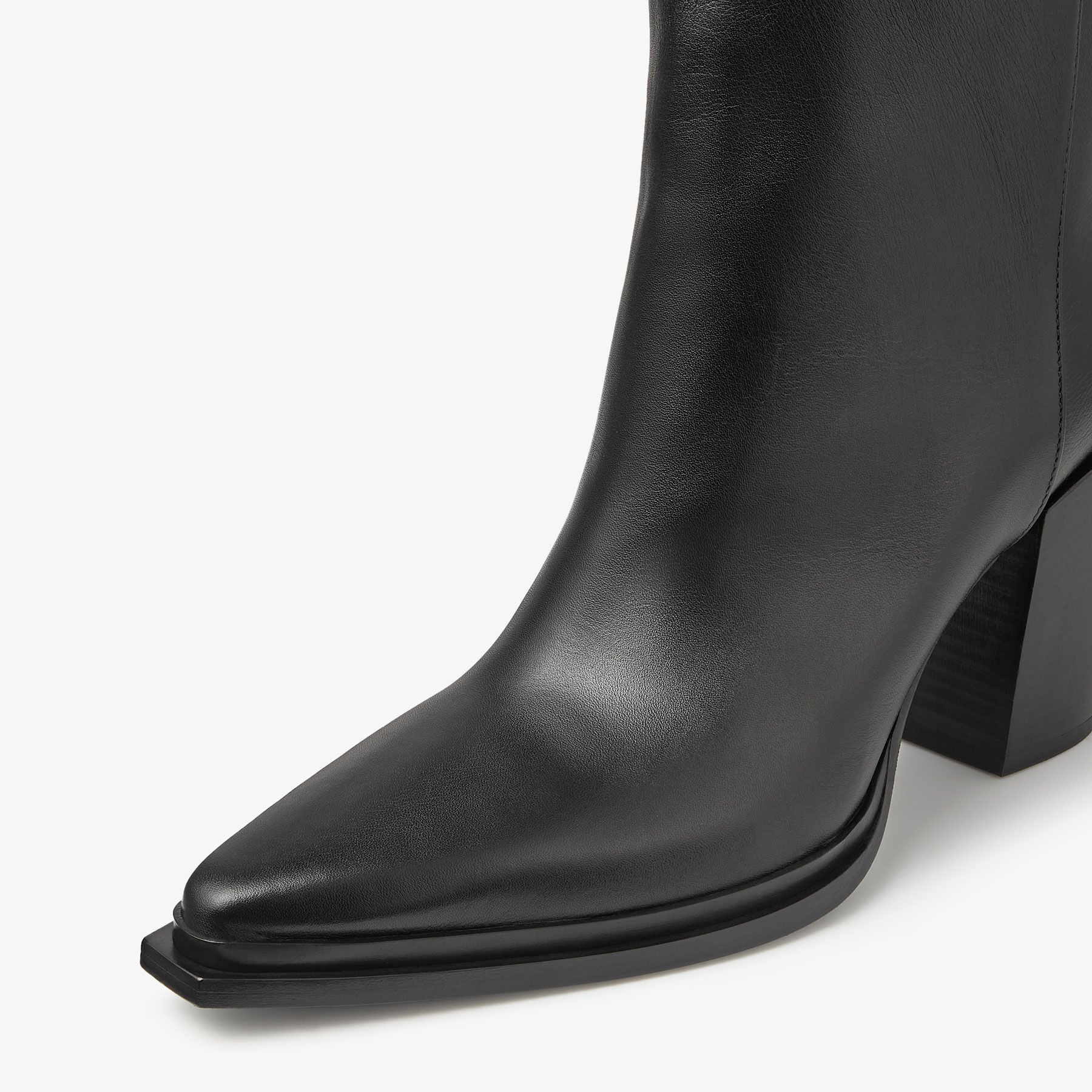 Cece 80 leather thigh boots - Black