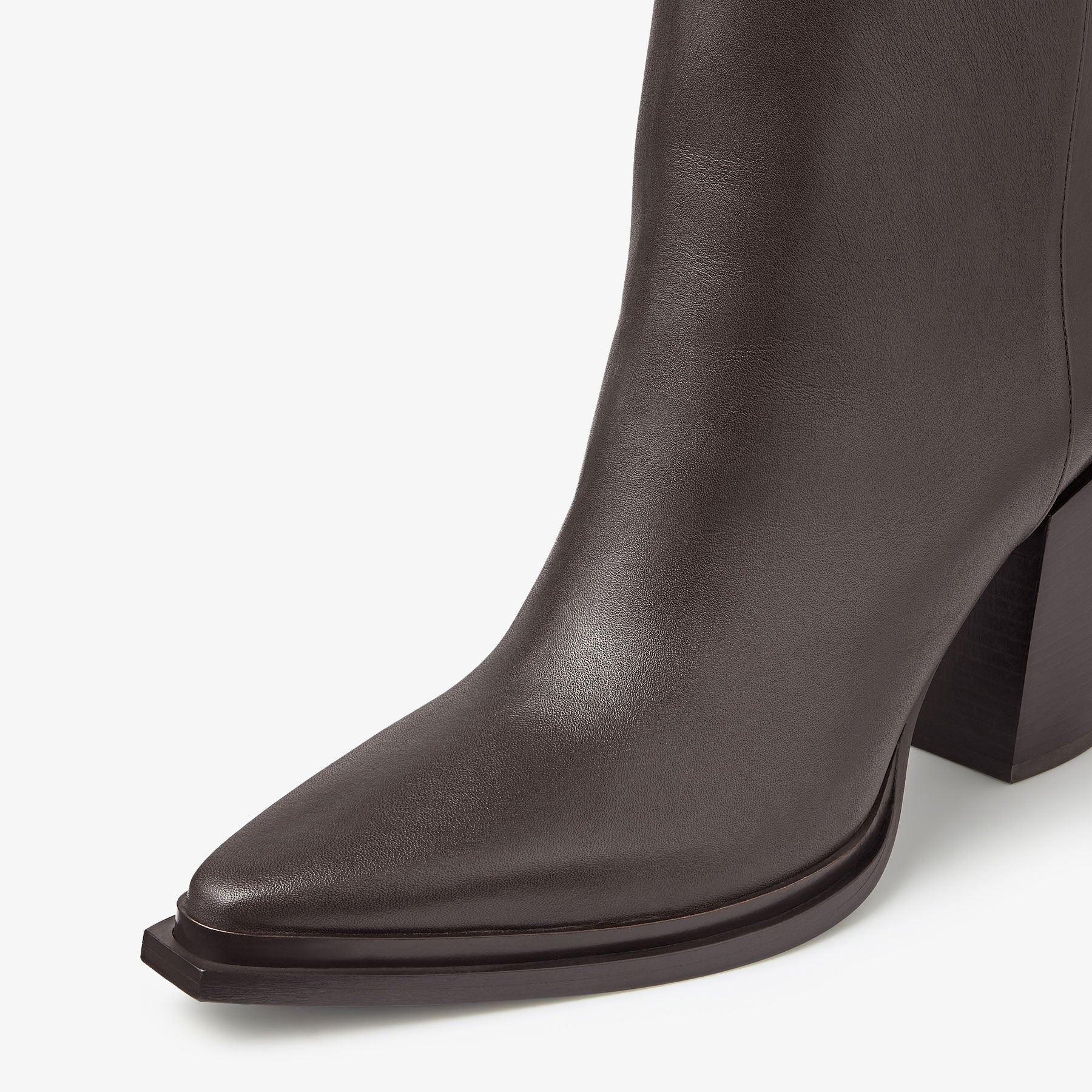Cuissardes Cece 80 en cuir - Coffee