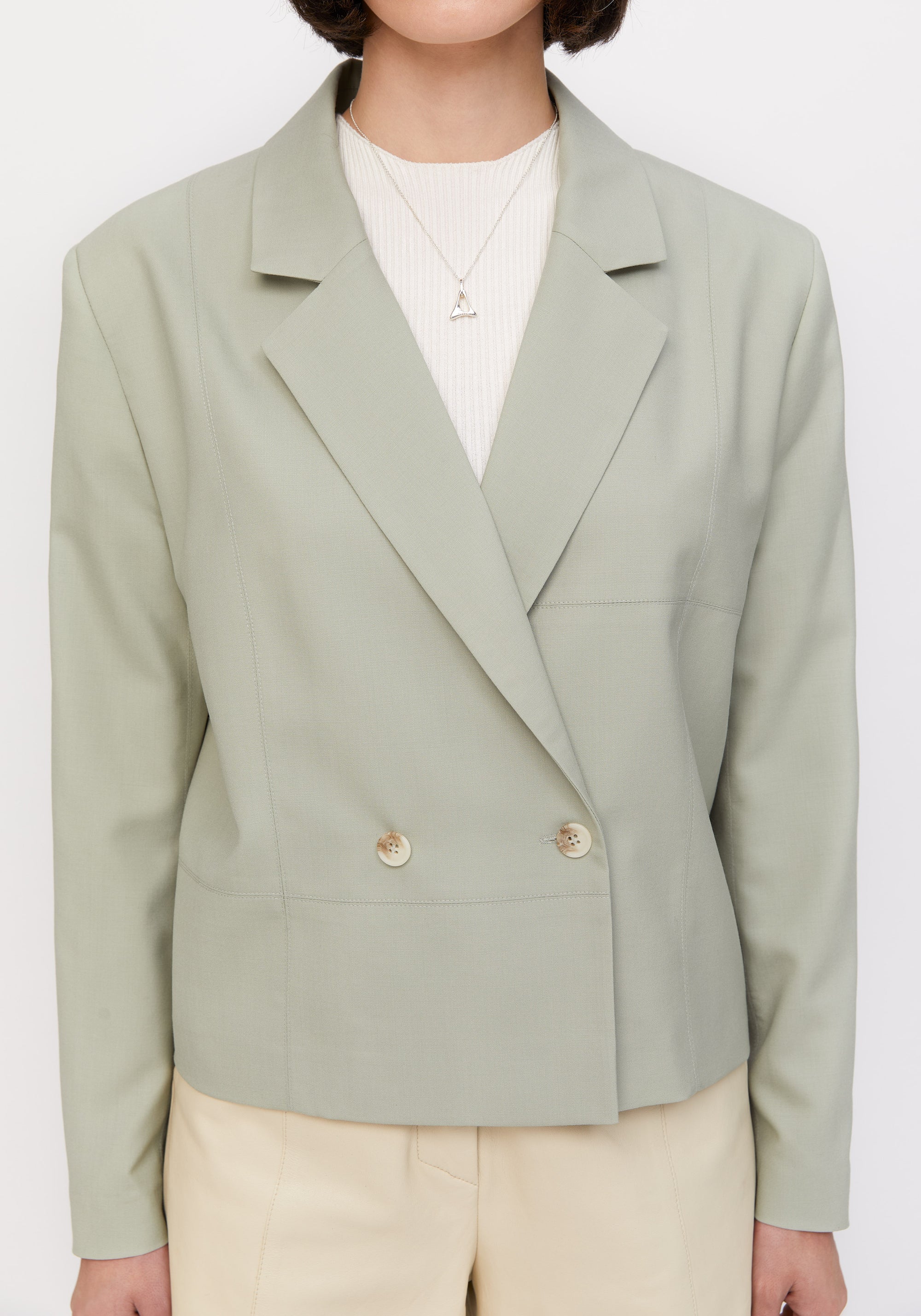 Blazer Ceecee court en laine - Herb
