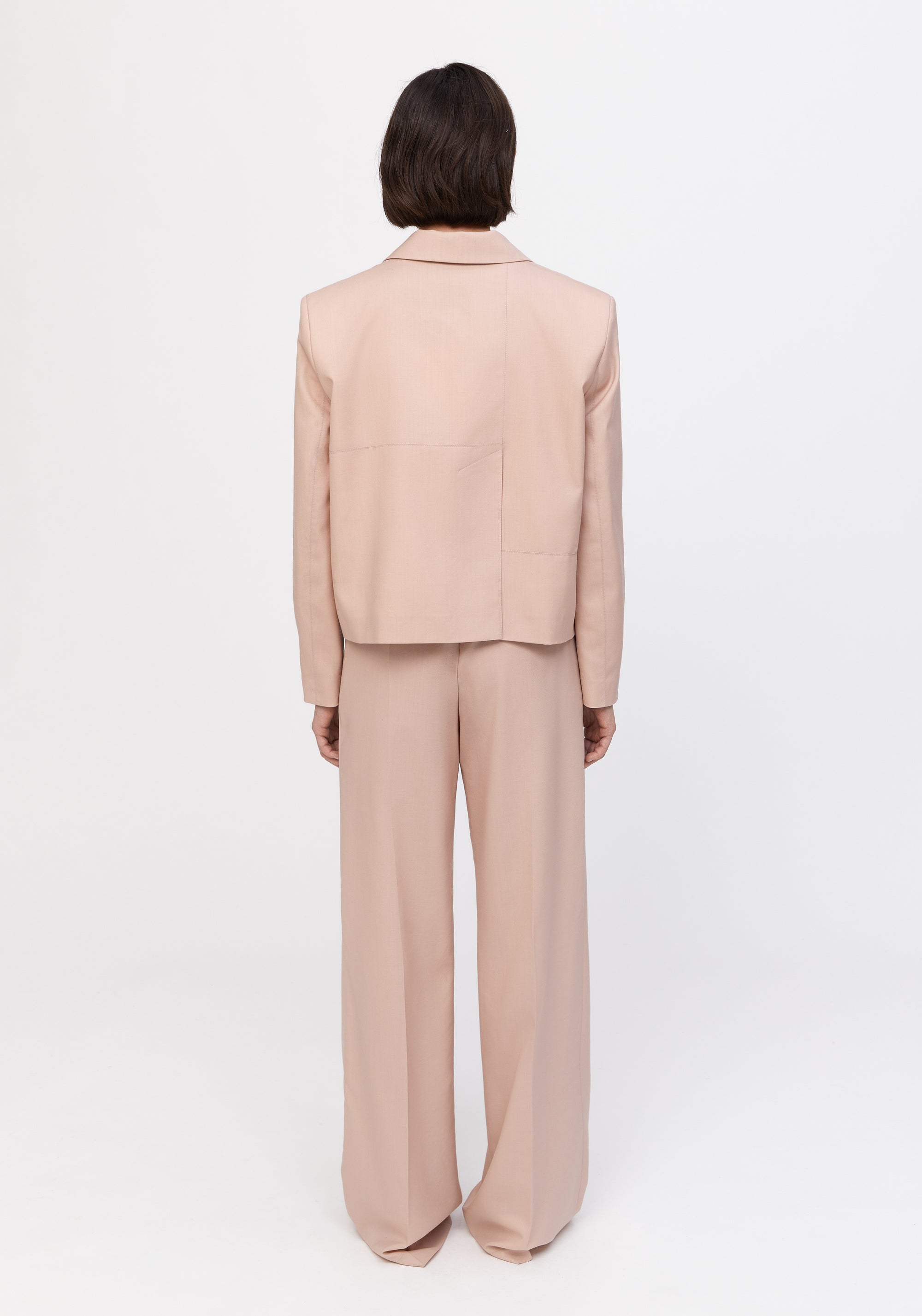 Blazer Ceecee court en laine - Pale Rose