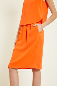 6qty RELIQUAT 65€ 0%  / Jupe mi-longue Celeste - Orange