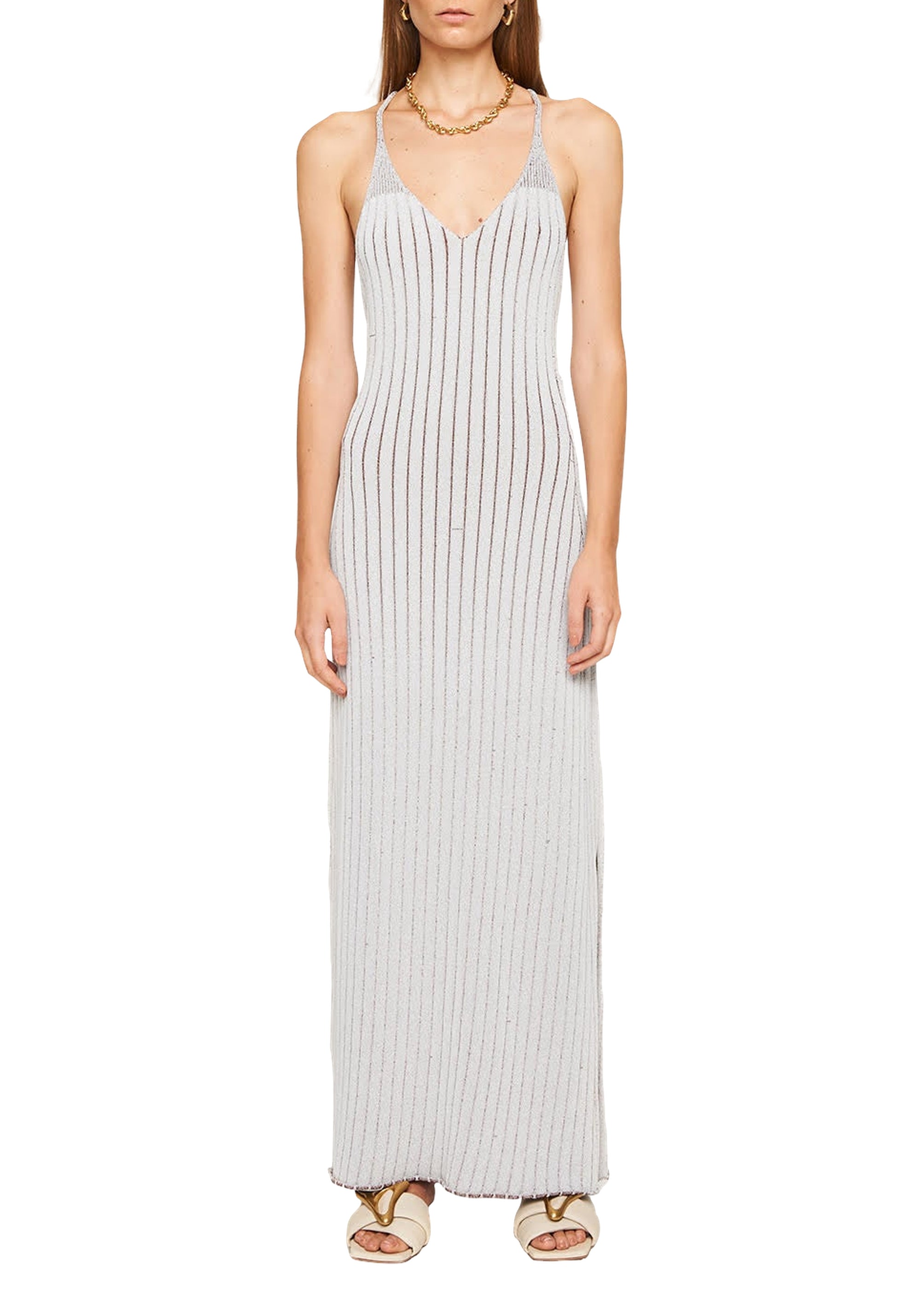 Robe longue Centure - Grey & Chocolate
