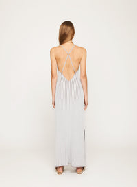 Robe longue Centure - Grey & Chocolate