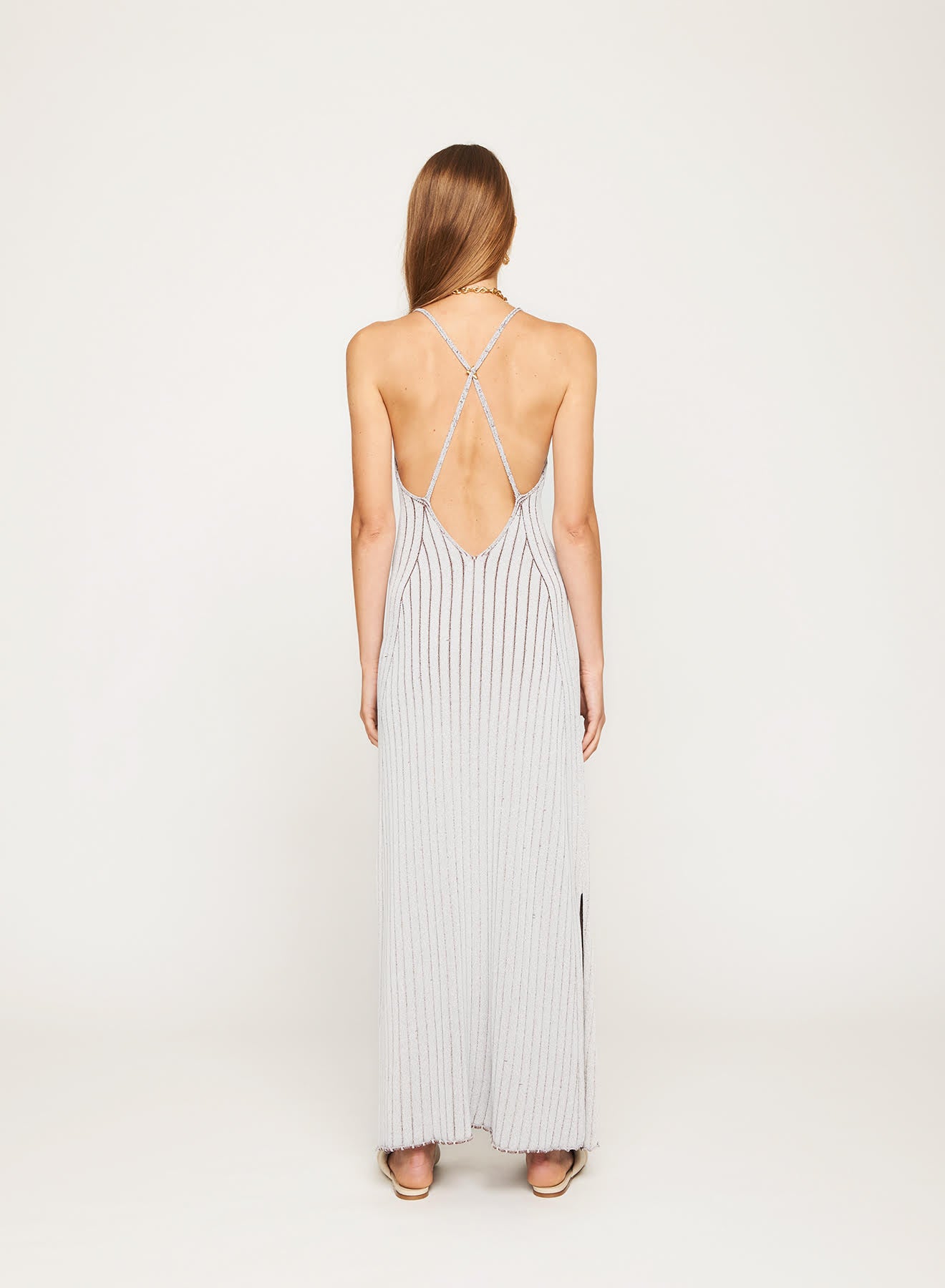 Robe longue Centure - Grey & Chocolate