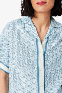 Chemise oversize imprimée monogramme - Panorama Cristalline