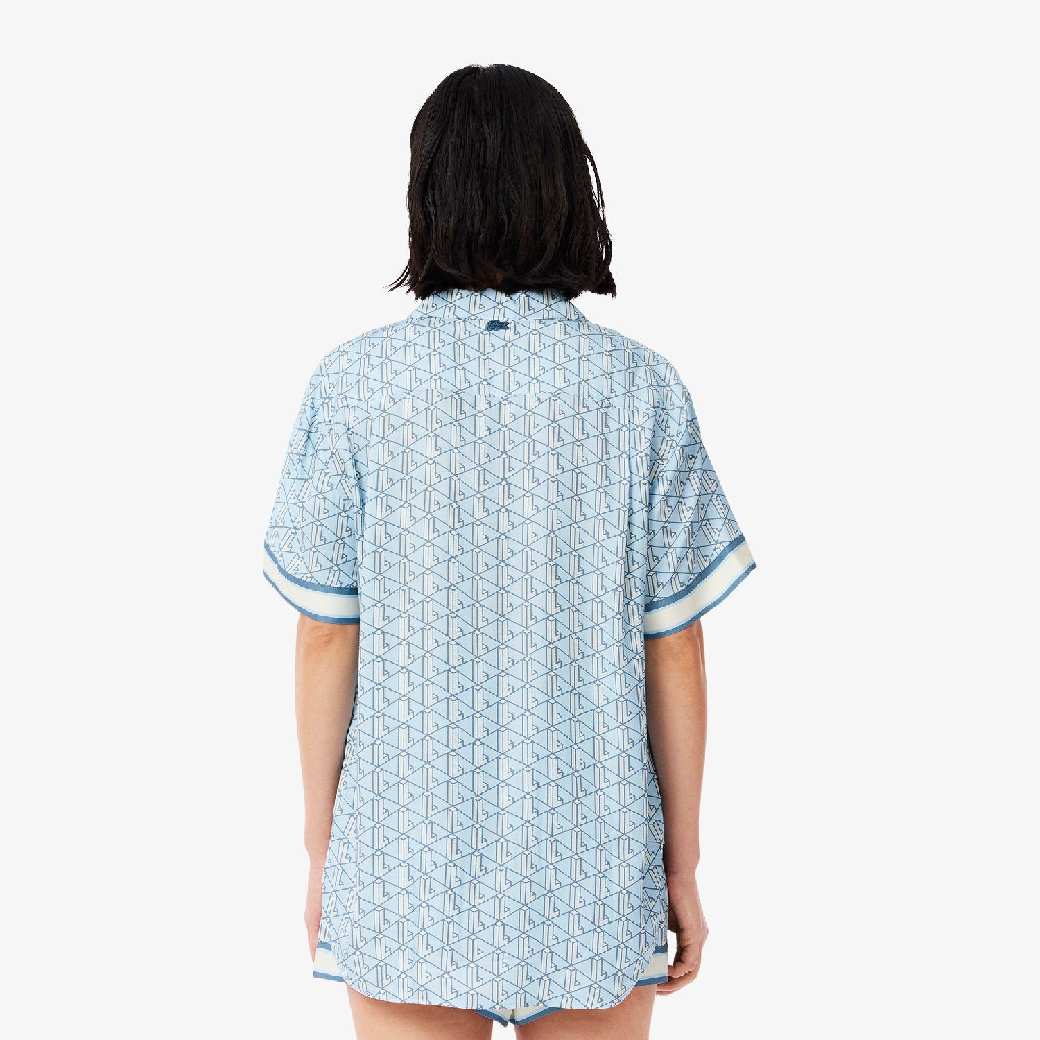 Chemise oversize imprimée monogramme - Panorama Cristalline