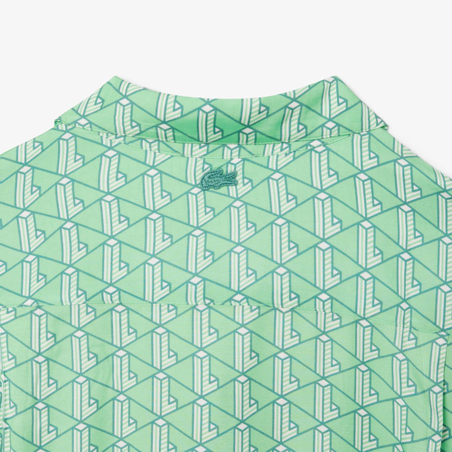 Chemise oversize imprimée monogramme - Marine & Blanc