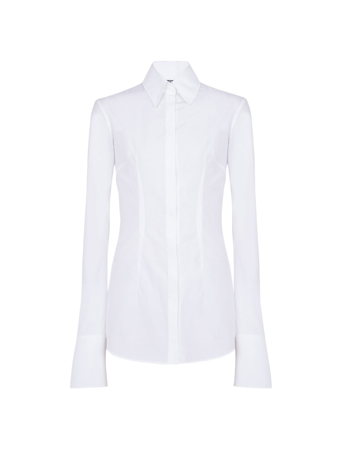 Chemise ajustée en popeline - Blanc