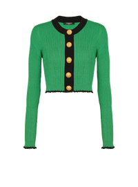 Cardigan en maille - Vert & Noir