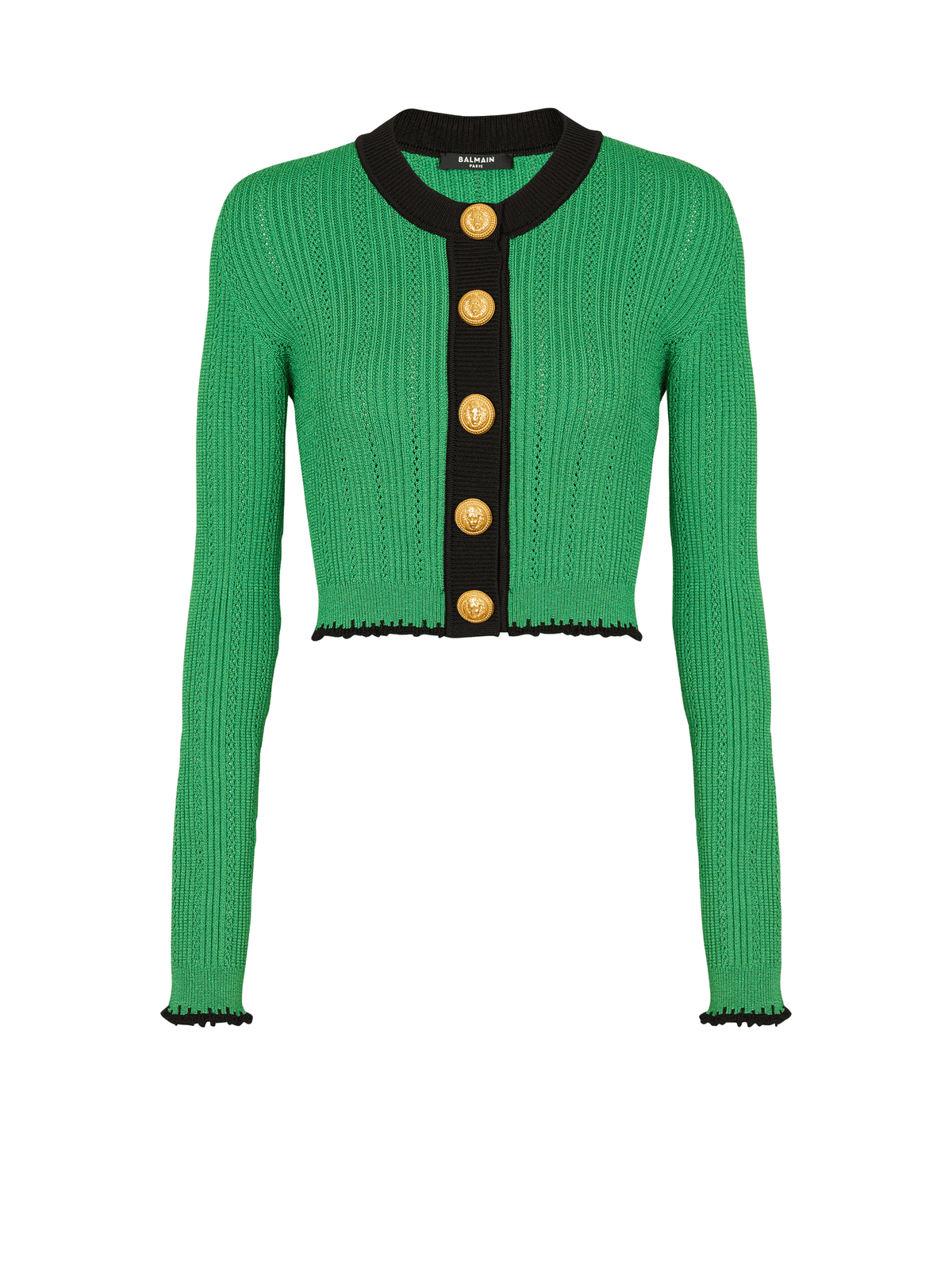 Cardigan en maille - Vert & Noir
