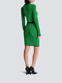 Knit cardigan - Green & Black