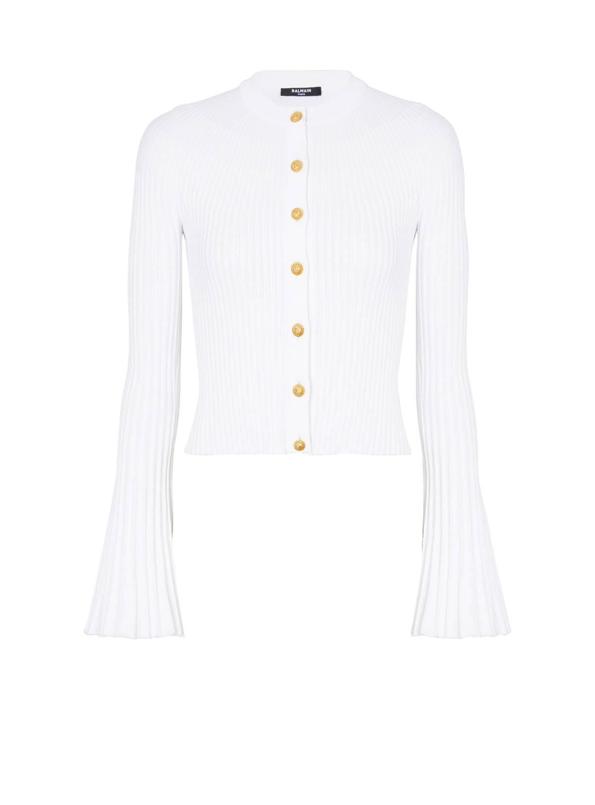 Cardigan en maille plissée - Blanc