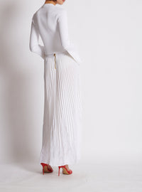 Cardigan en maille plissée - Blanc
