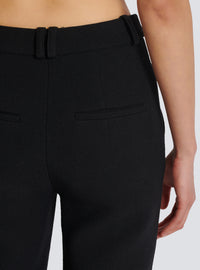 Short cycliste en double crêpe - Noir