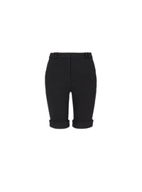 Short cycliste en laine - Noir