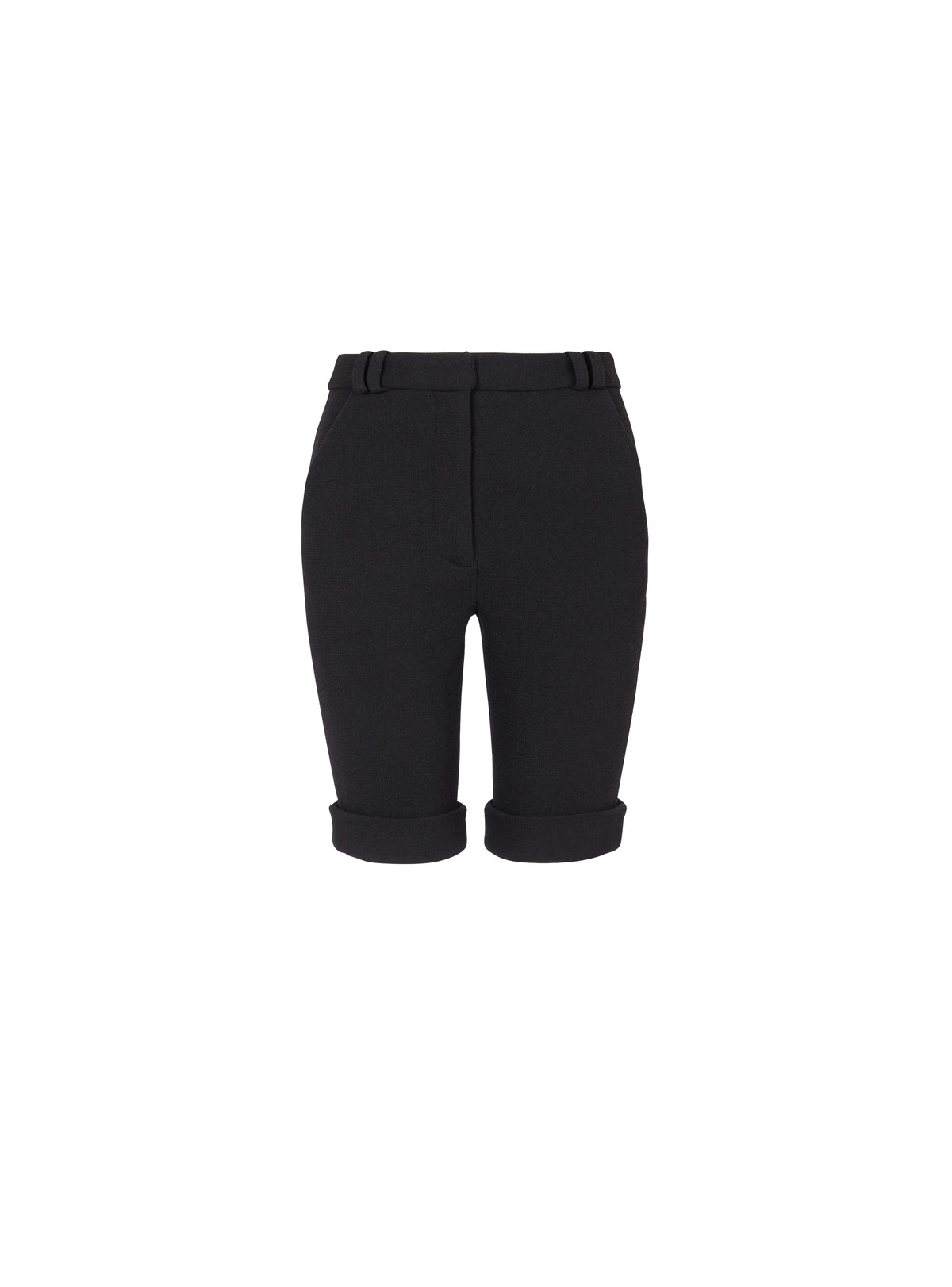 Short cycliste en laine - Noir