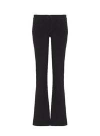 Pantalon évasé en crêpe - Noir