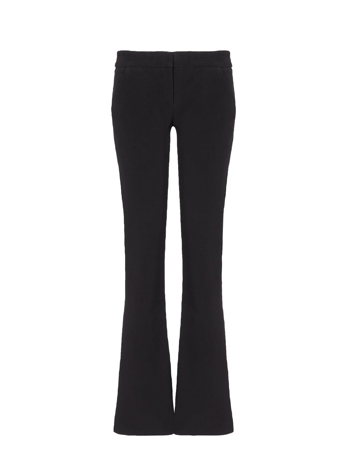 Pantalon évasé en crêpe - Noir