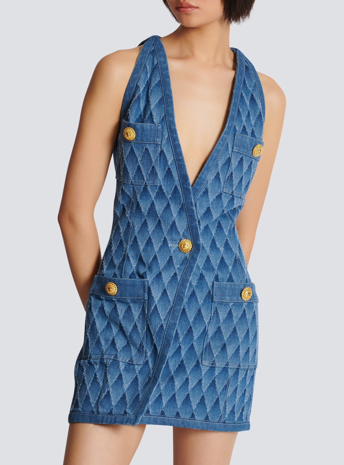 Robe courte en denim - Bleu Jean