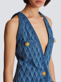 Robe courte en denim - Bleu Jean
