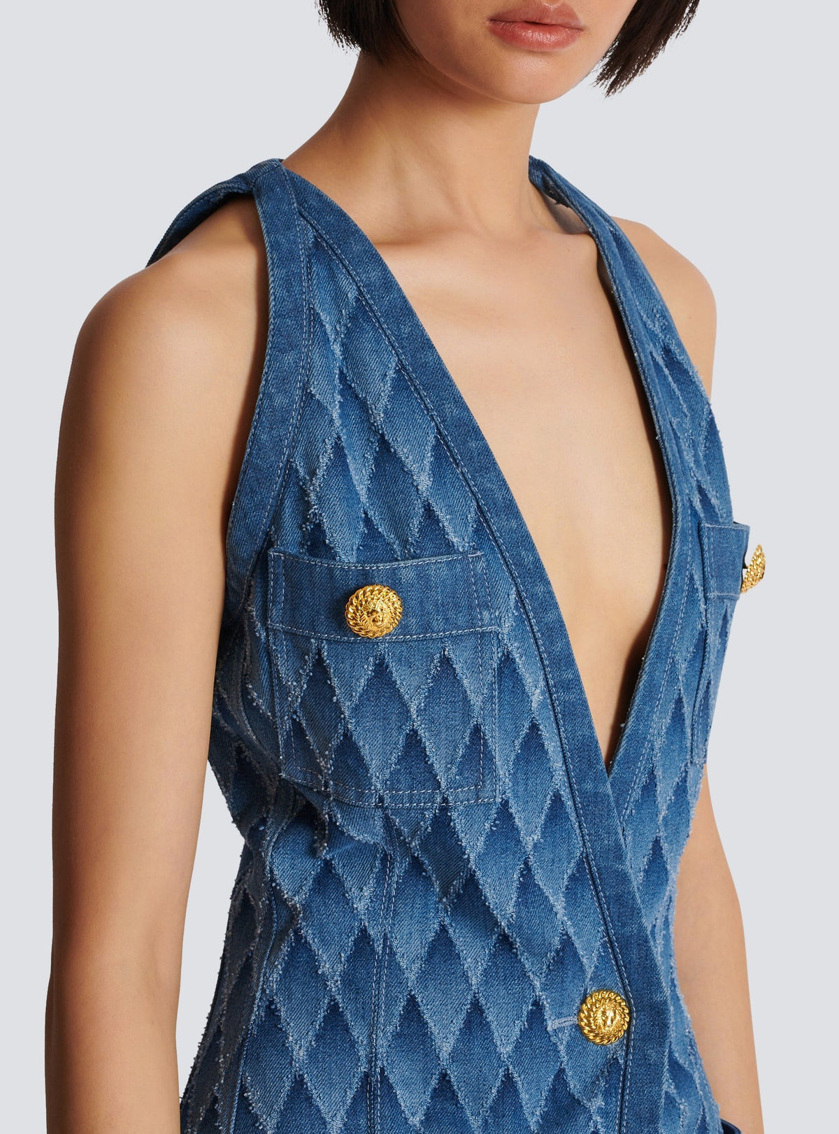 Robe courte en denim - Bleu Jean