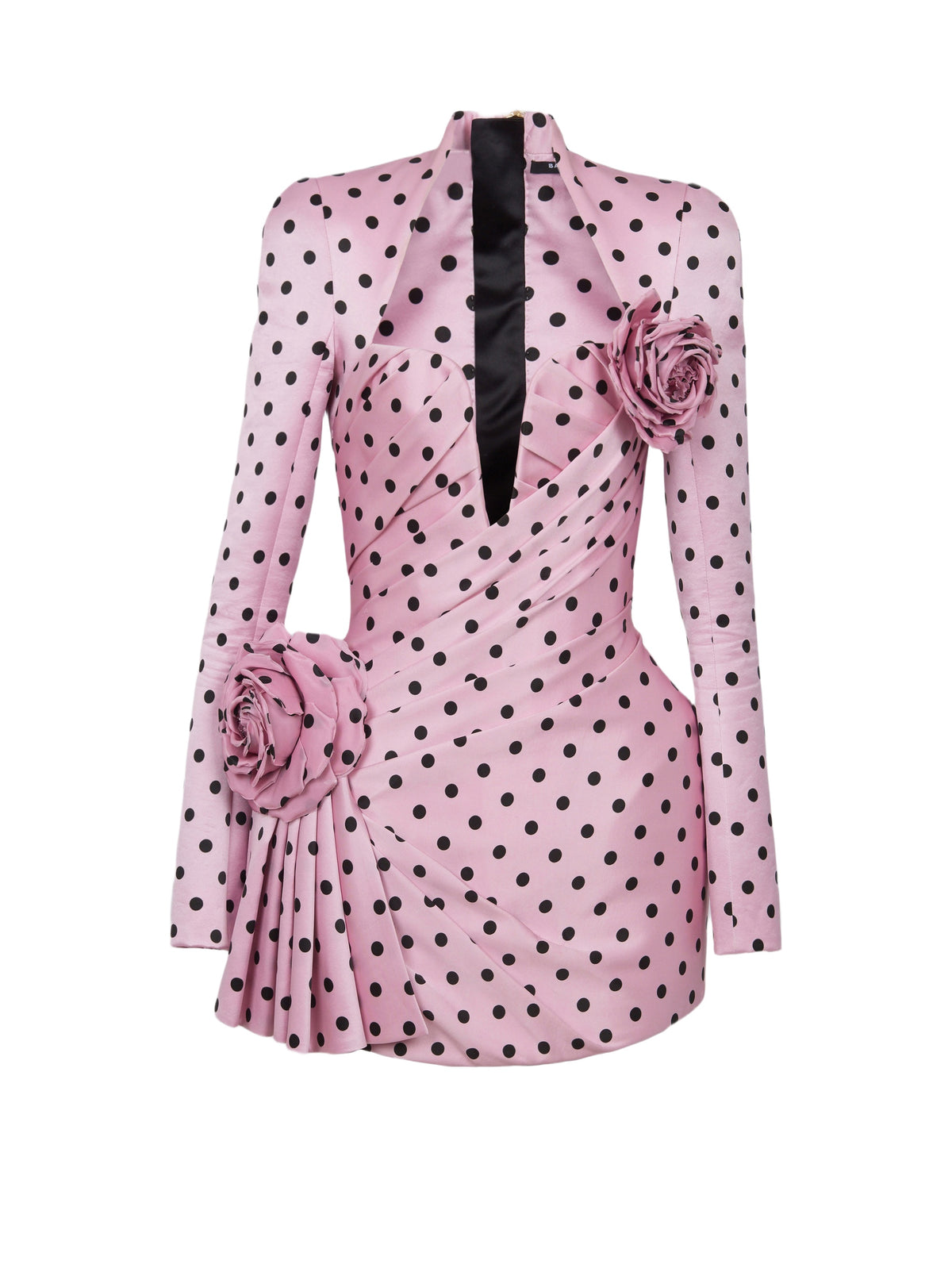 Robe courte en soie mélangée - Rose