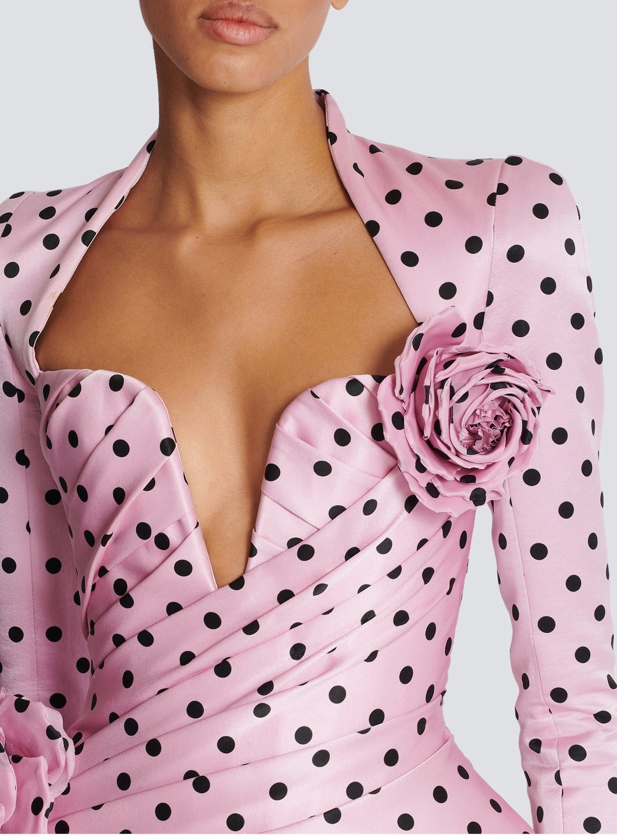 Robe courte en soie mélangée - Rose