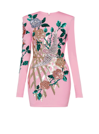 Robe brodée roses - Rose Pâle & Multico