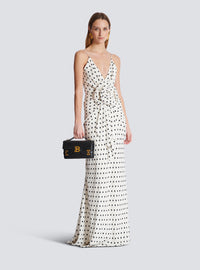 Robe longue imprimée polka dots - Blanc & Noir