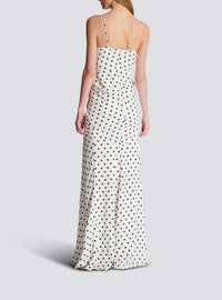 Robe longue imprimée polka dots - Blanc & Noir