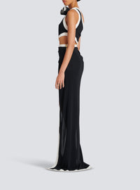 Asymmetrical long dress - Black & White