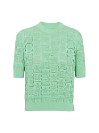 Pull en maille monogramme - Vert D'Eau