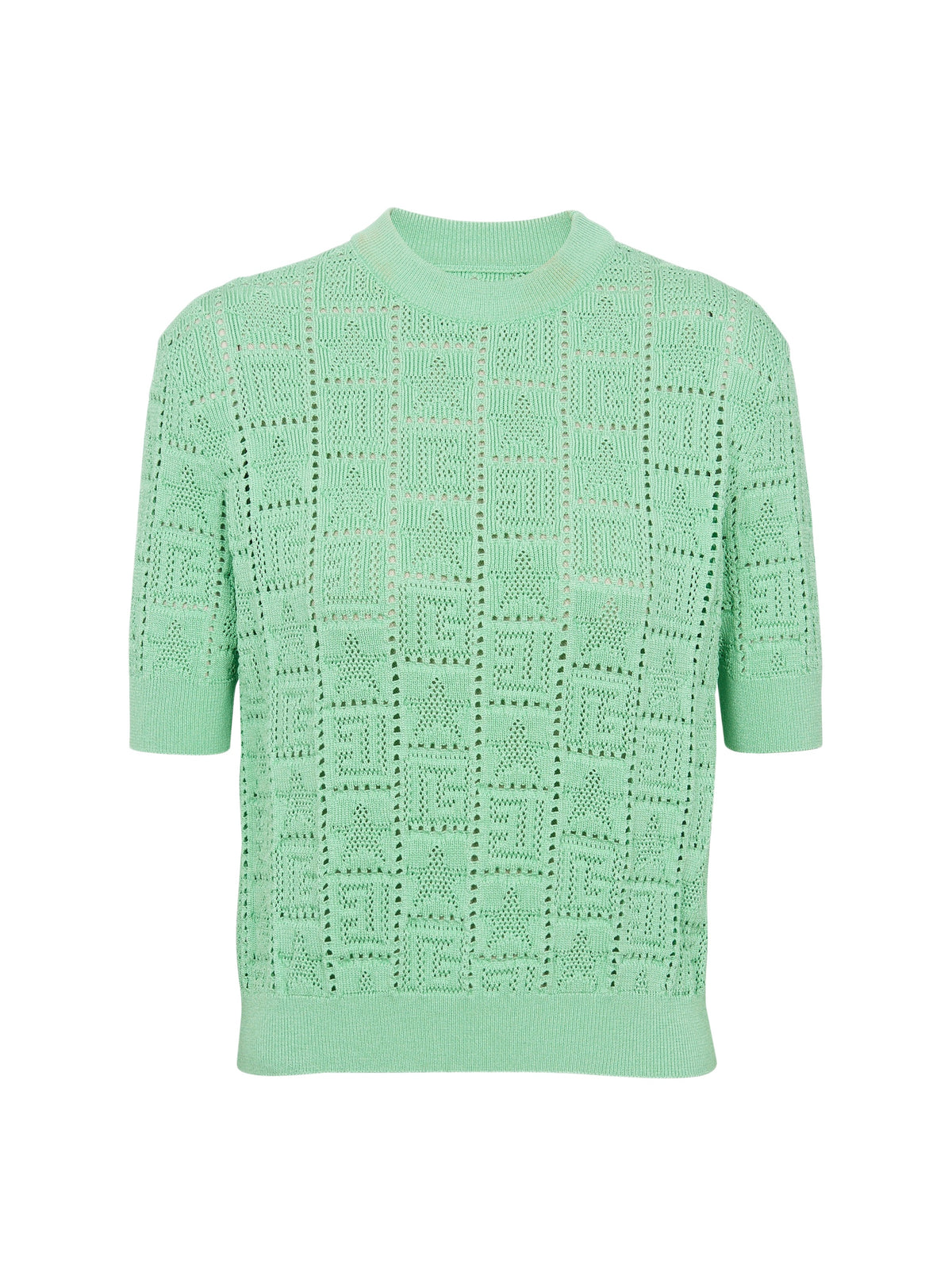 Pull en maille monogramme - Vert D'Eau