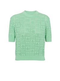 Pull en maille monogramme - Vert D'Eau
