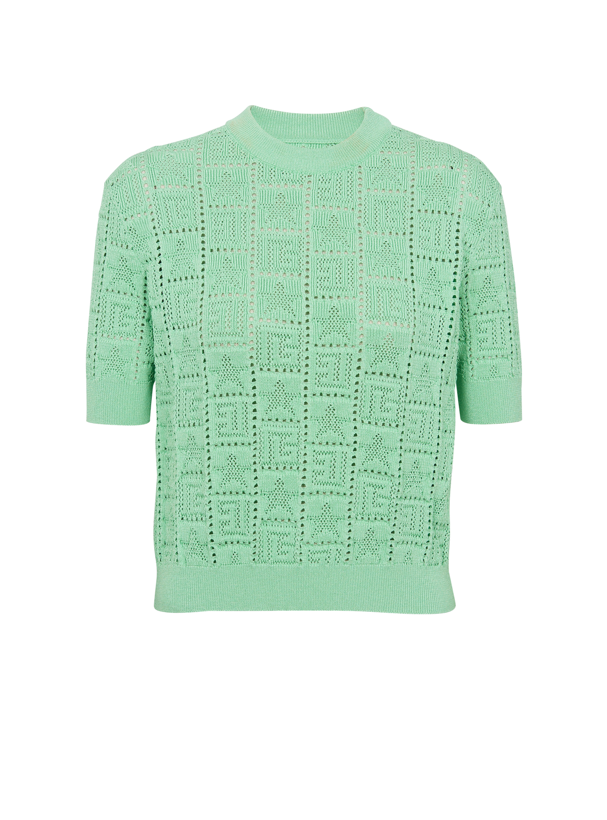 Pull en maille monogramme - Vert D'Eau