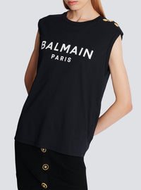 Débardeur imprimé Balmain Paris - Noir & Blanc