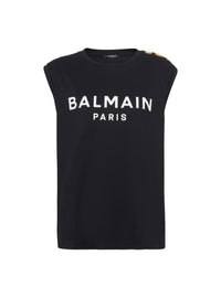 Débardeur imprimé Balmain Paris - Noir & Blanc