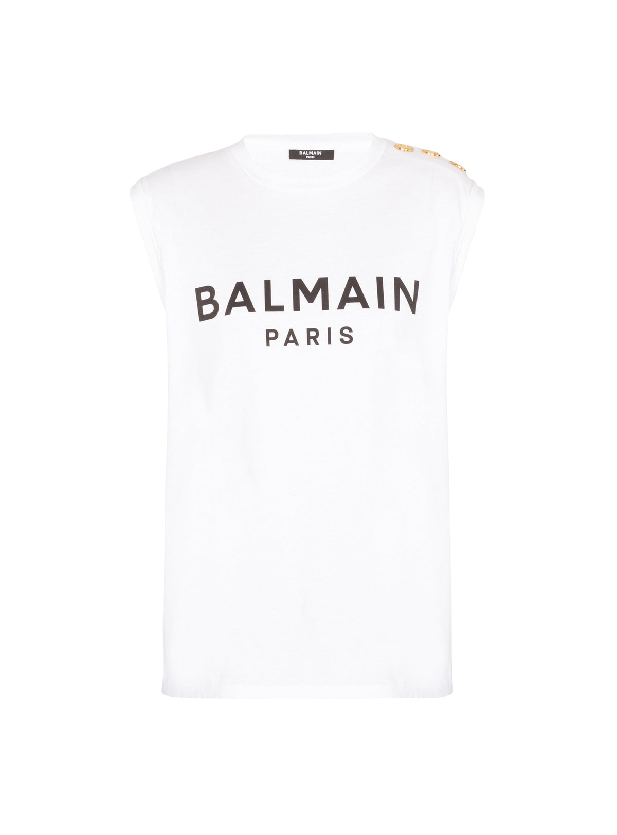 Débardeur imprimé Balmain Paris - Blanc & Noir