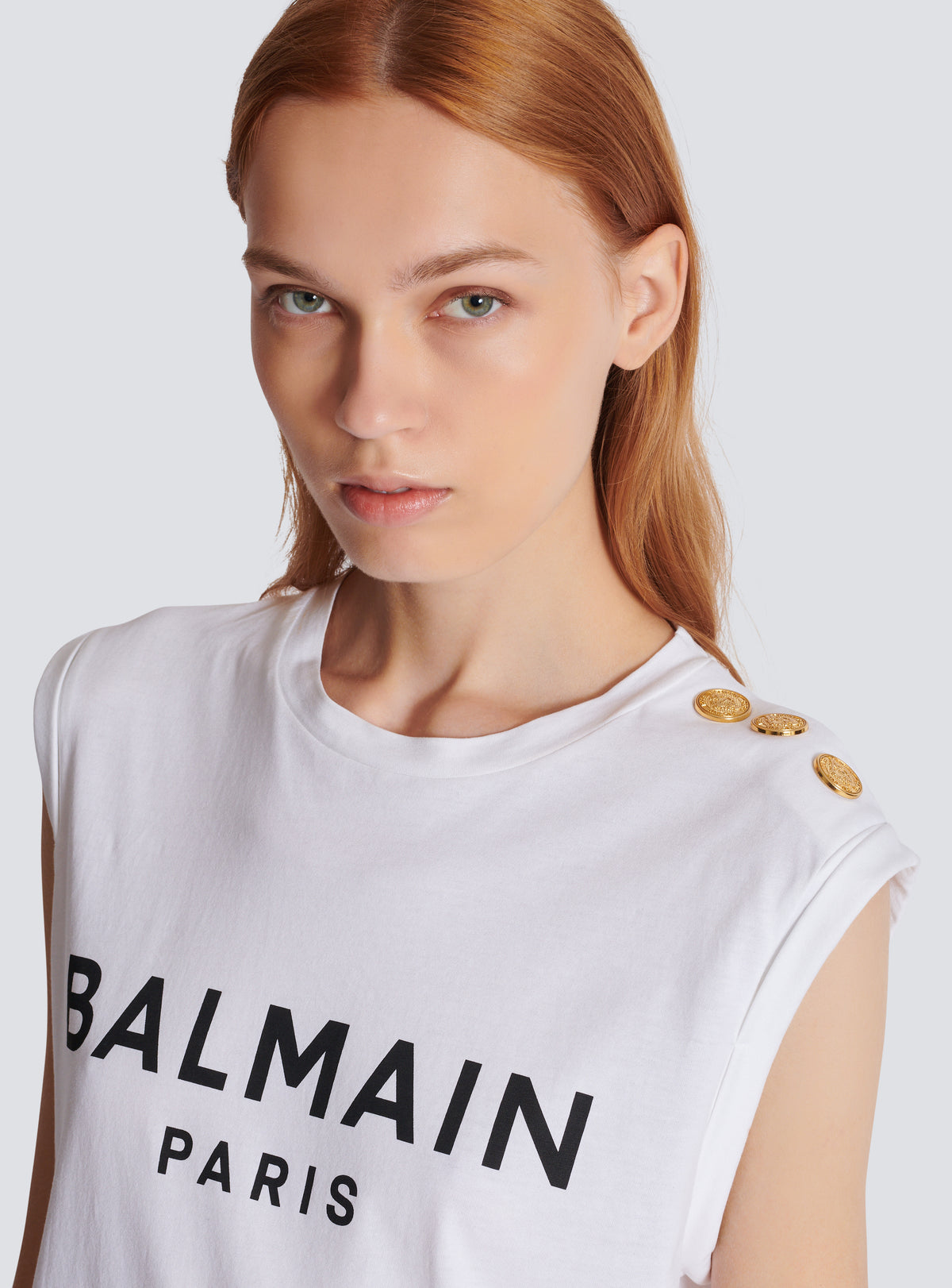 Débardeur imprimé balmain paris - Blanc & Noir