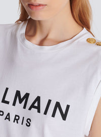 Débardeur imprimé Balmain Paris - Blanc & Noir