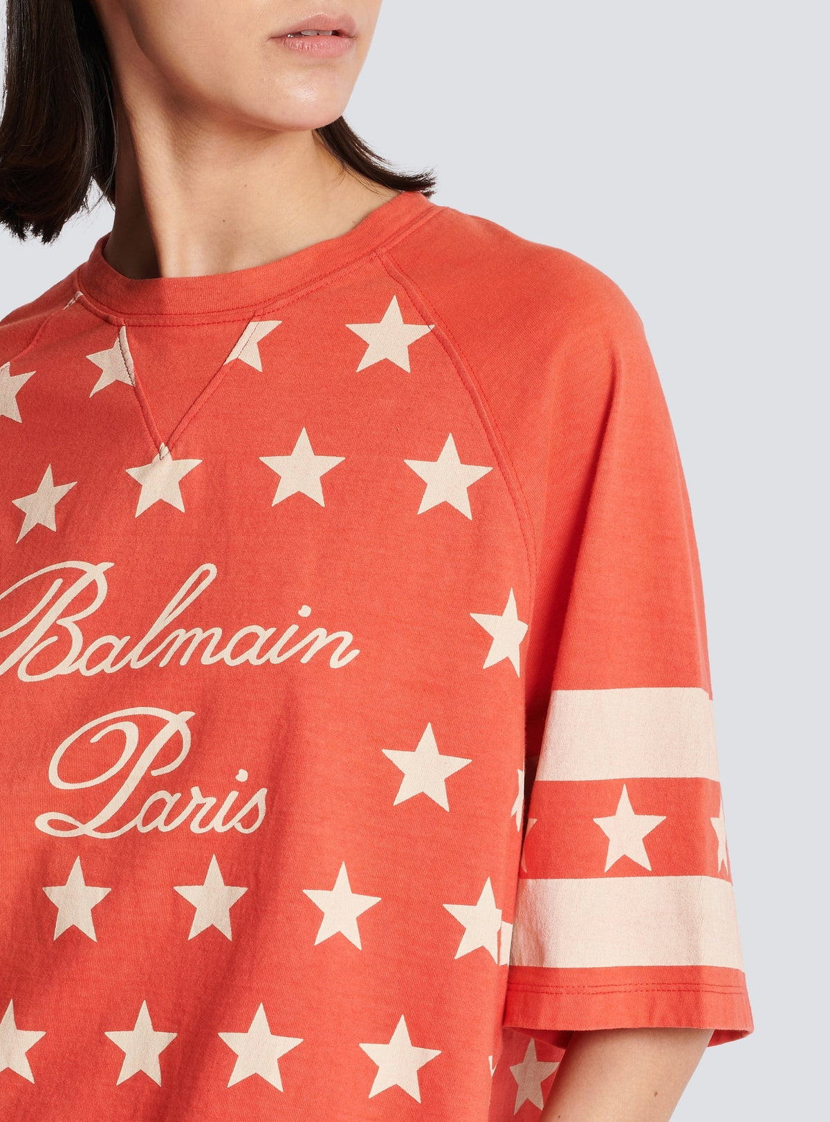 T-shirt Etoiles - Coquelicot & Crème