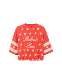 T-shirt balmain signature étoiles - Coquelicot & Crème