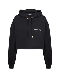 Sweat à capuche balmain signature - Noir & Blanc