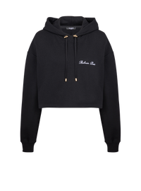 Sweat à capuche balmain signature - Noir & Blanc