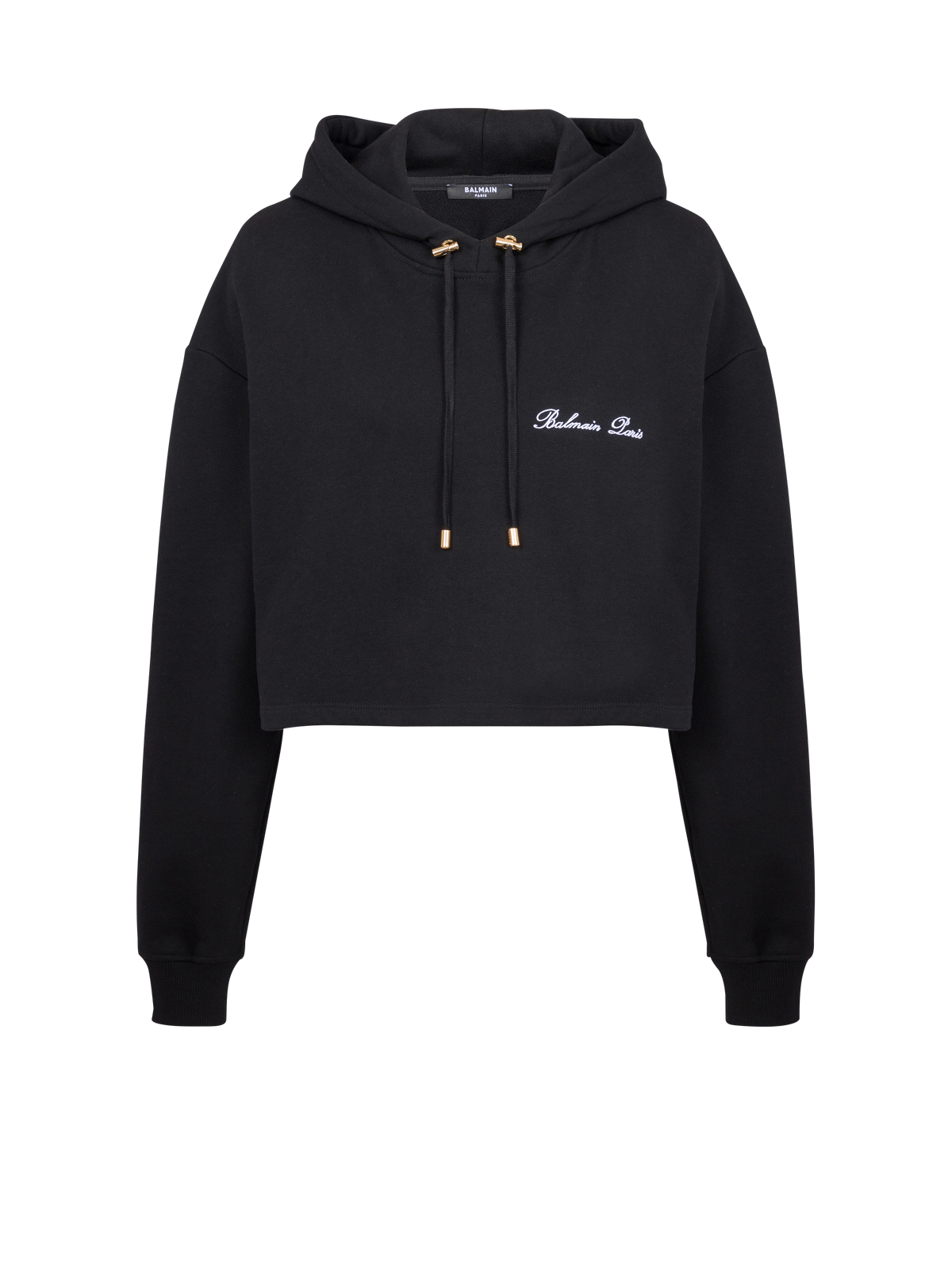 Sweat à capuche balmain signature - Noir & Blanc