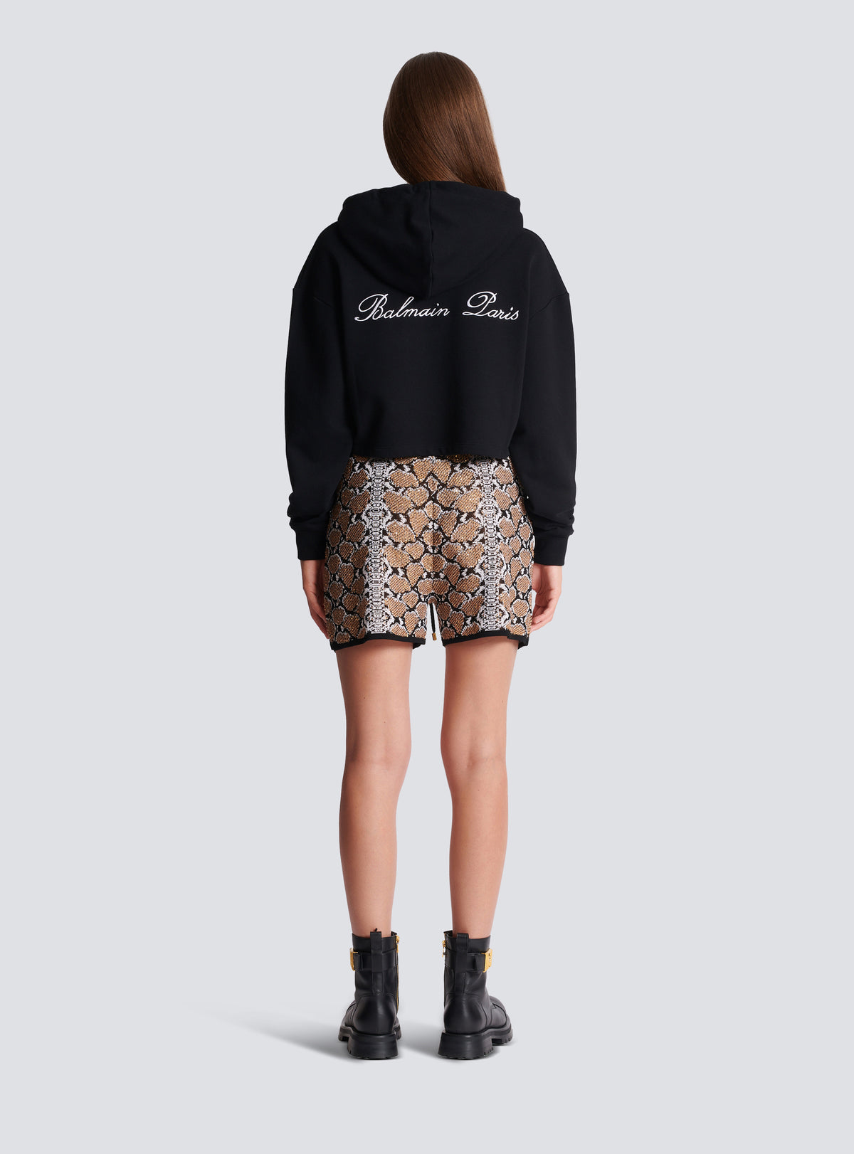 Sweat à capuche balmain signature - Noir & Blanc