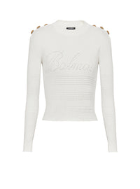 Pull signature en maille - Blanc