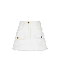 A-line tweed skirt - White